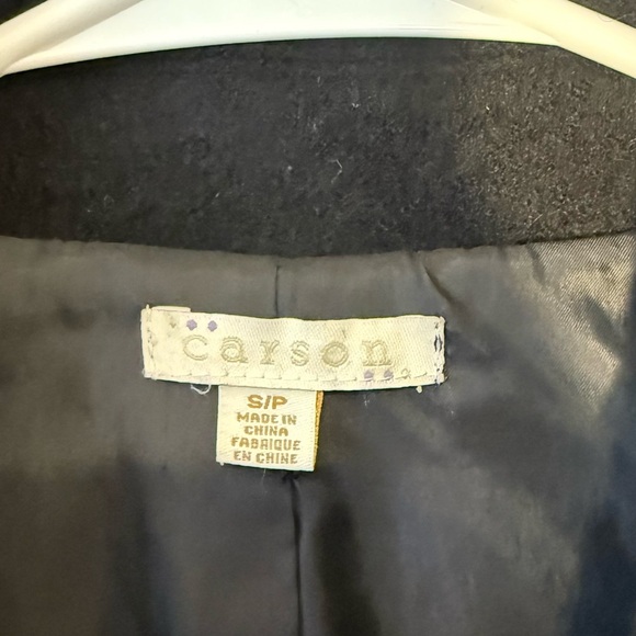 Carson Wool Coat with Embroidery Black Yellow Orange Red Fully Lined - Picture 3 of 8